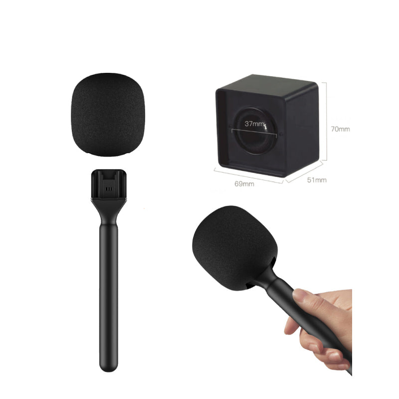 Microphone handheld adapter Mic Handle Adopter Interview go mic adapter Sponge for DJI MIC/Boya/Rode/SYNCO/godox wireless microphone