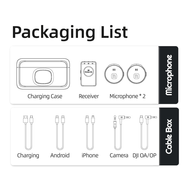 NUNAVO wireless microphone mic for DJI action 2/3/4 camera pocket3 oa4 mic audio no need mic adapter action camera Accessory hifi sound