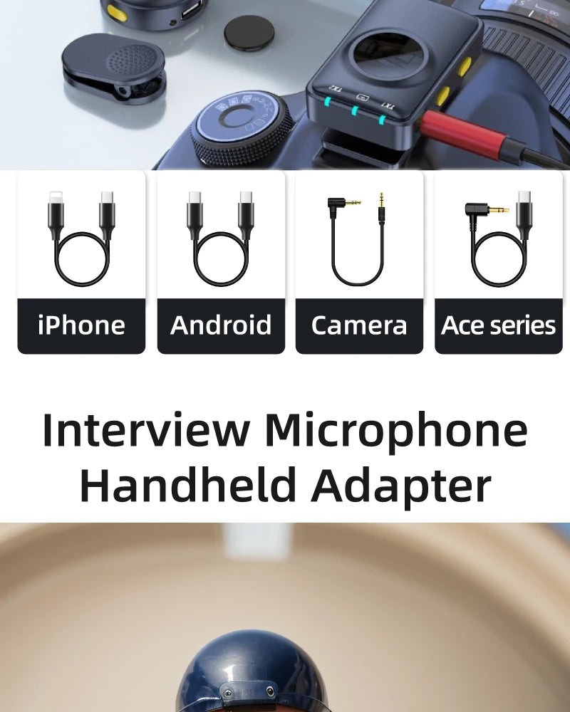 wireless microphone mic for Insta360 ace pro2/ace pro/ace ai action 360 camera mic audio no need mic adapter camera Accessory