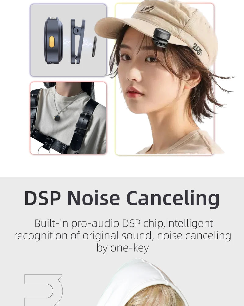 wireless microphone mic for insta360 x5 for insta360 go ultra 360 action camera mic audio no need mic adapter camera Accessory