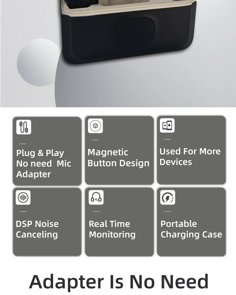 wireless microphone mic for Insta360 X3 one x2 mic audio no need mic adapter action camera Accessory hifi sound noise reduction