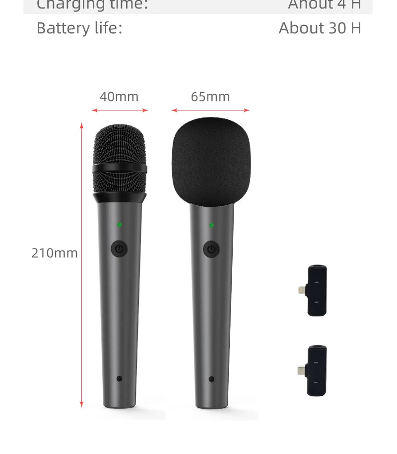NUNAVO wireless microphone Interview professional microfeono Mic Handle broadcast microphone handheld for iphone smart phone