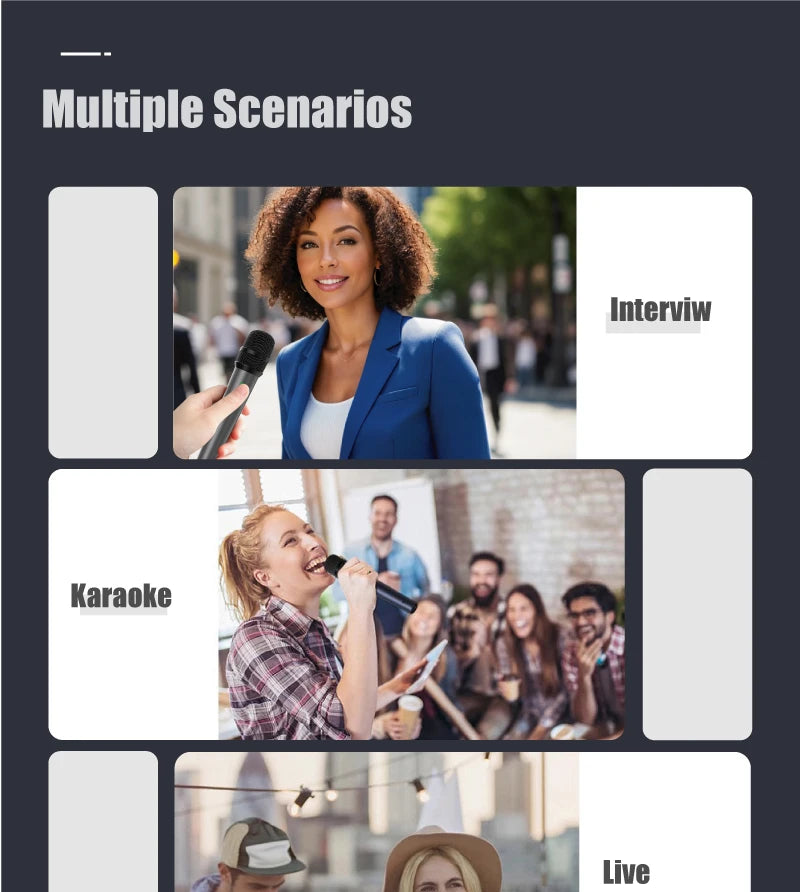 NUNAVO wireless microphone Interview professional microfeono Mic Handle broadcast microphone handheld for iphone smart phone