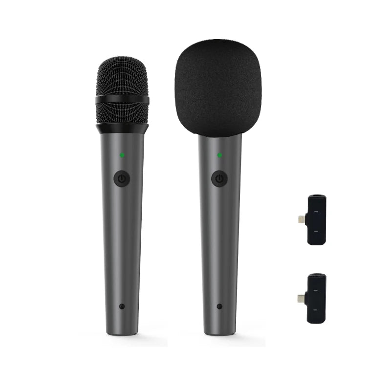 NUNAVO wireless microphone Interview professional microfeono Mic Handle broadcast microphone handheld for iphone smart phone