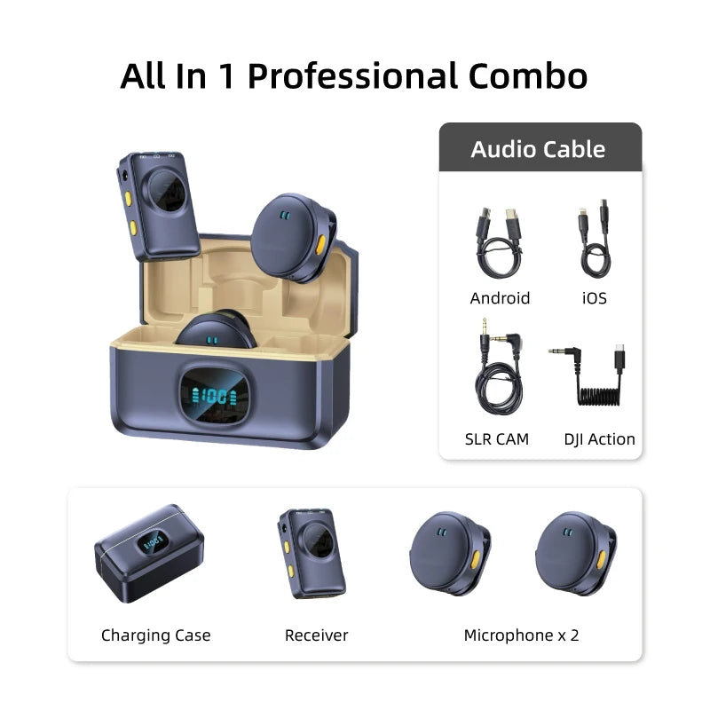 wireless microphone mic for DJI OSMO action 5 PRO/2/3/4 camera pocket3 oa4 mic audio no need mic adapter action camera Accessory