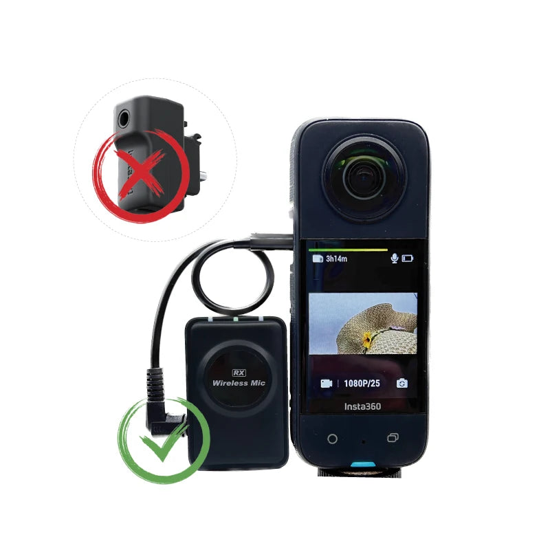 wireless microphone mic for Insta360 X3 one x2 mic audio no need mic adapter action camera Accessory hifi sound noise reduction
