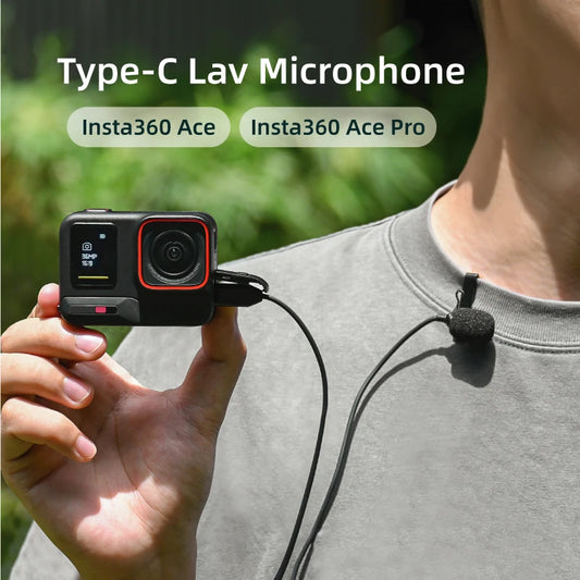 NUNAVO lav microphone mic for Insta360 ace ace pro mic audio no need mic adapter 360 action camera Accessory hifi sound noise reduction