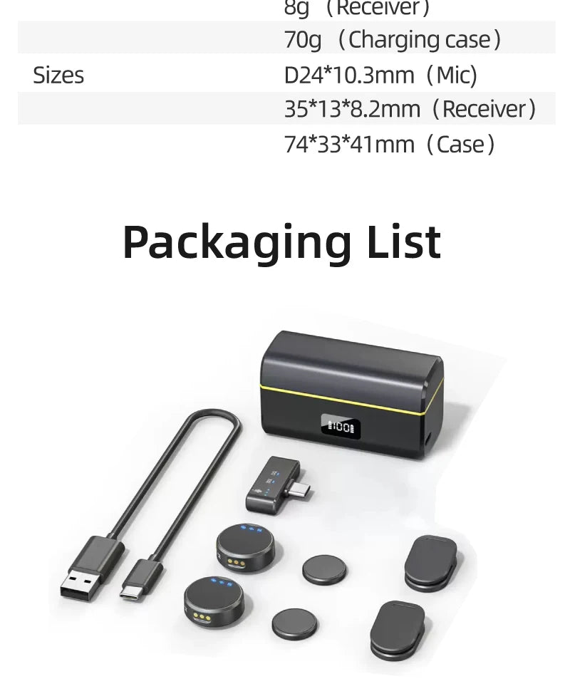 wireless microphone mic for DJI OSMO 360/OSMO NANO/pocket3/action5 pro/4/3 camera mic audio no need mic adapter camera Accessory