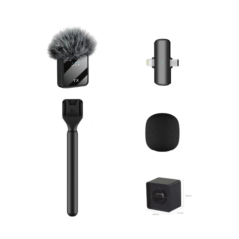 NUNAVO microfono mic profissional Interview wireless microphone Mic Handle adapter microphone handheld adapter smart phone ios