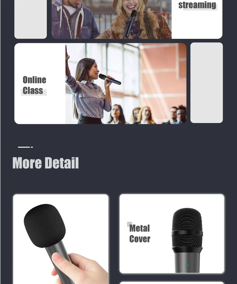 NUNAVO wireless microphone Interview professional microfeono Mic Handle broadcast microphone handheld for iphone smart phone