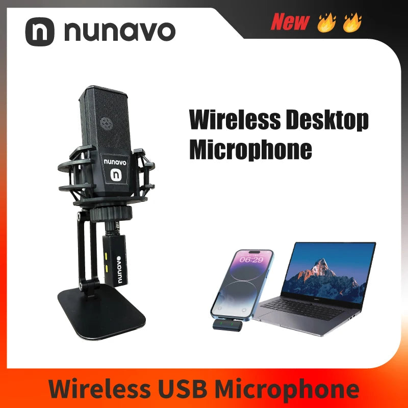 NUNAVO Gaming USB Microphone tabletop pc Desktop Condenser Podcast Microfono Record live Streaming Microphones shock mount Stand holder