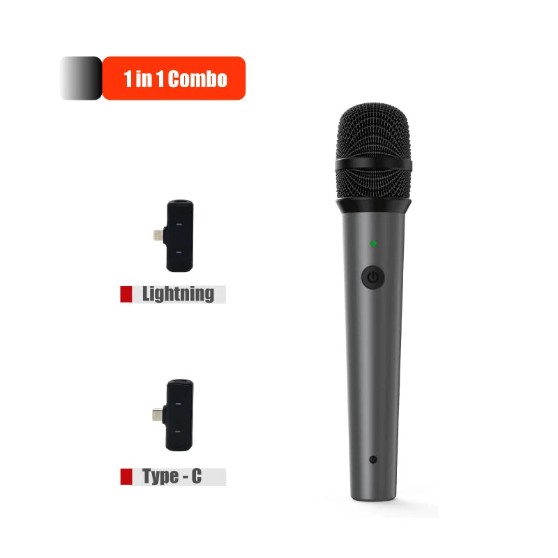 NUNAVO wireless microphone Interview professional microfeono Mic Handle broadcast microphone handheld for iphone smart phone