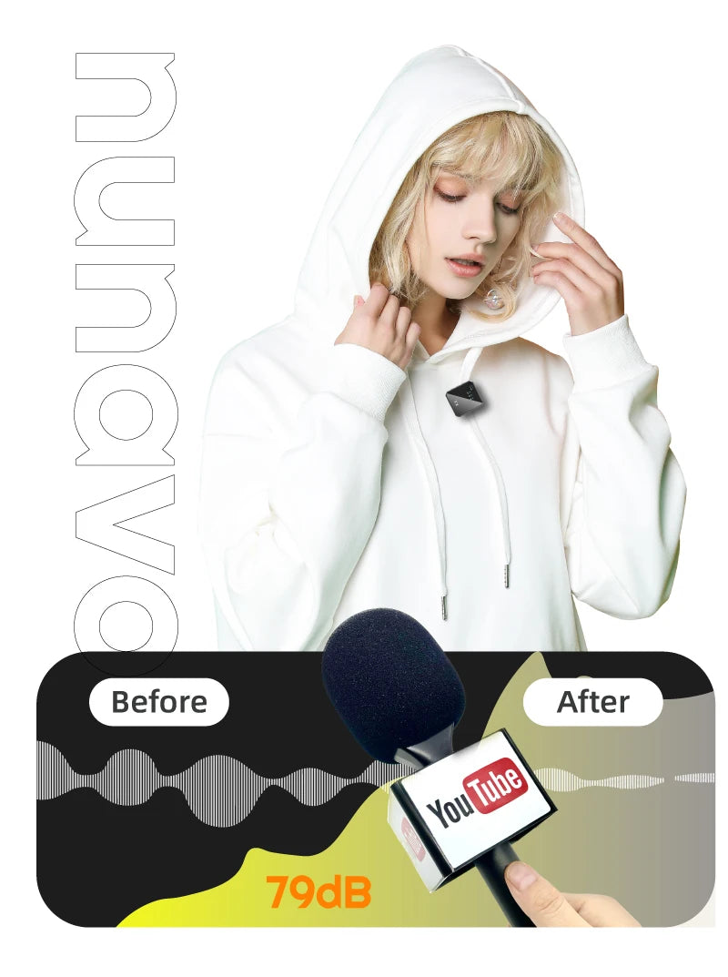 NUNAVO Interview wireless microphone professional microfeono Mic Handle broadcast microphone handheld for iphone smart phone