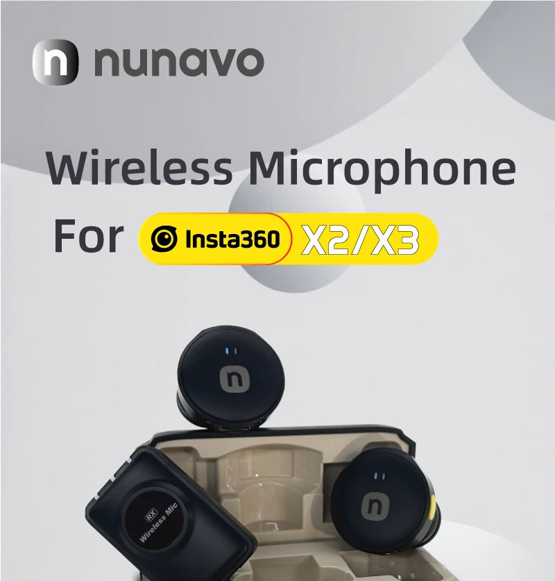 wireless microphone mic for Insta360 X3 one x2 mic audio no need mic adapter action camera Accessory hifi sound noise reduction