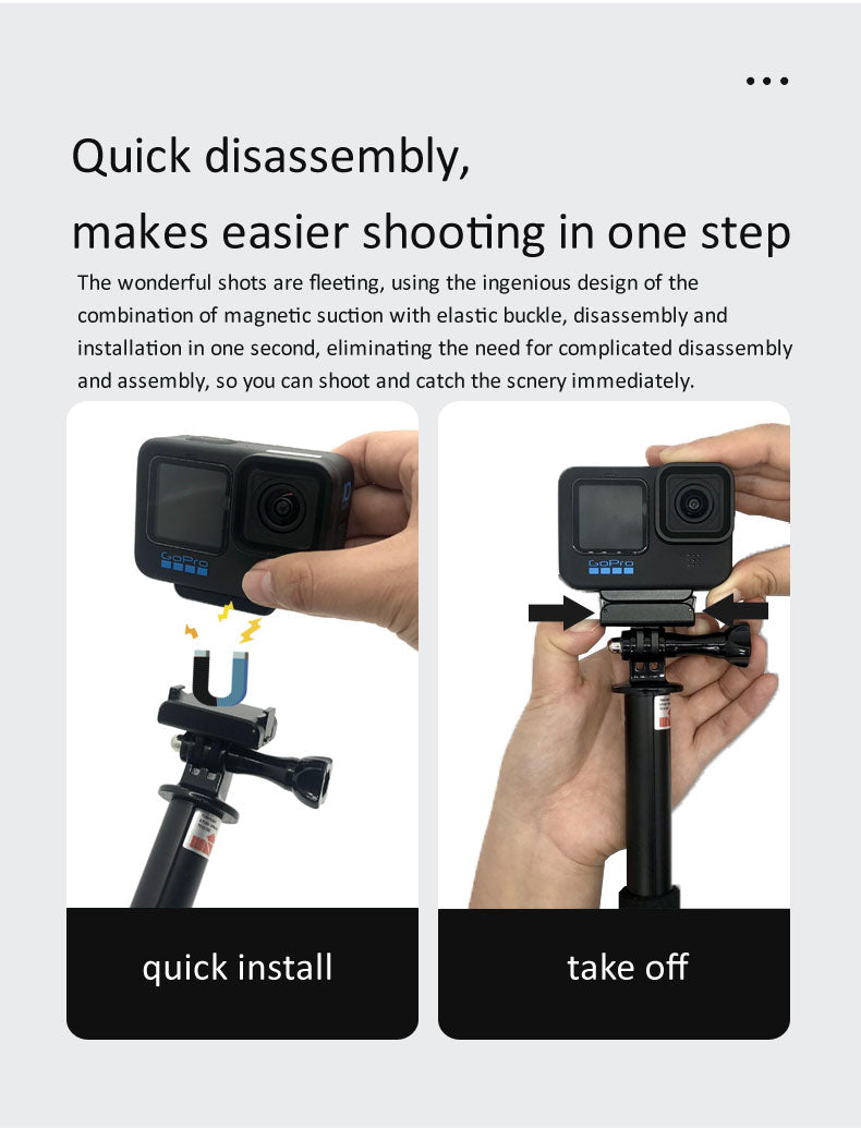 Magnetic Action Camera Mount Base adapter Buckle for GoPro 10 9 8 Gopro Max Quick Release Bracket sport Camera Accessories