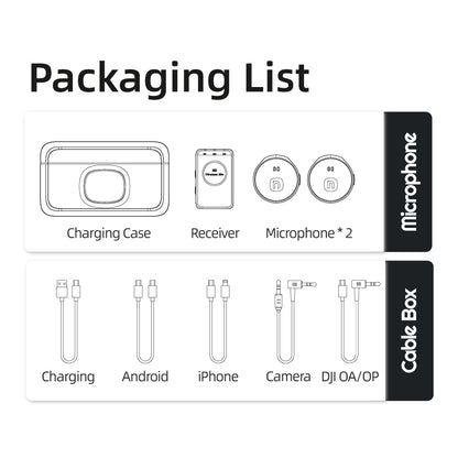 NUNAVO wireless microphone mic for DJI action 2/3/4 camera pocket3 oa4 mic audio no need mic adapter action camera Accessory hifi sound