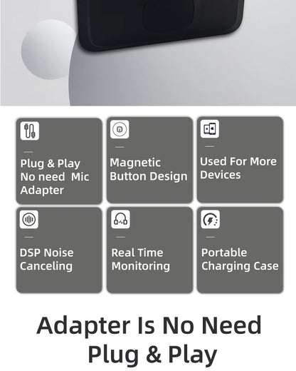 NUNAVO wireless microphone mic for Insta360 ACE PRO2 ace pro mic audio no need mic adapter action camera Accessory hifi noise reduction