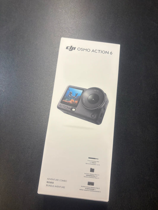 DJI Osmo Action 6  adventure Combo | Brand-New Unopened, Genuine, Full Accessories for Outdoor/Underwater/Vlog English Description