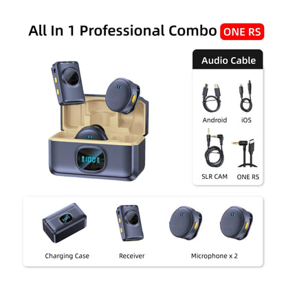 wireless microphone mic for Insta360 One R one RS action camera mic audio no need mic adapter sport camera Accessory hifi sound