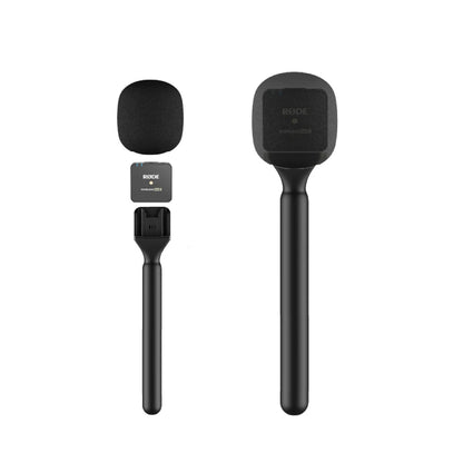 Interview go Mic Handle adopter microphone handheld adapter Foam for Rode Wireless Go/GoII/DJI Mic/relacart/Wireless Transmitter