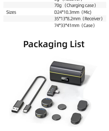 wireless microphone mic for insta360 x5 for insta360 go ultra 360 action camera mic audio no need mic adapter camera Accessory