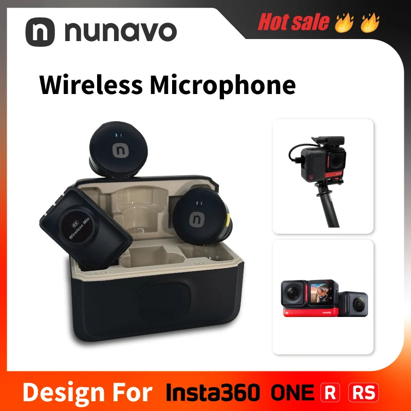 wireless microphone mic for Insta360 One R one RS action camera mic audio no need mic adapter sport camera Accessory hifi sound
