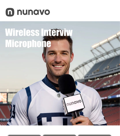 NUNAVO microfono mic profissional Interview wireless microphone Mic Handle adapter microphone handheld adapter smart phone ios