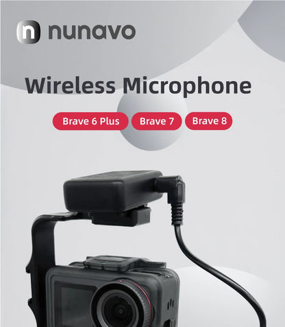 wireless microphone mic for Akaso Brave 8/7/6 plus mic audio no need mic adapter action camera Accessory hifi noise reduction