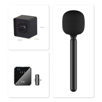 NUNAVO Interview wireless microphone professional microfeono Mic Handle broadcast microphone handheld for iphone smart phone