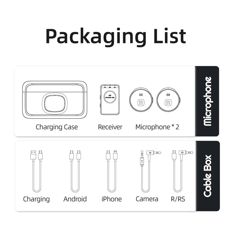 wireless microphone mic for Insta360 One R one RS action camera mic audio no need mic adapter sport camera Accessory hifi sound