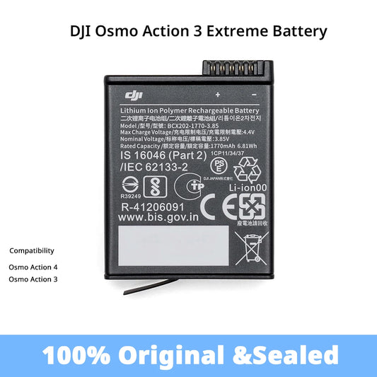 DJI Osmo Action Extreme Battery 1770 mAh Supports up to 160 minutes of battery life original brand new in stock