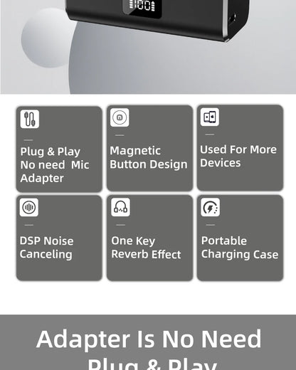 wireless microphone mic for DJI OSMO 360/OSMO NANO/pocket3/action5 pro/4/3 camera mic audio no need mic adapter camera Accessory