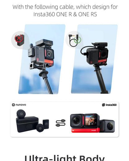 wireless microphone mic for Insta360 One R one RS action camera mic audio no need mic adapter sport camera Accessory hifi sound