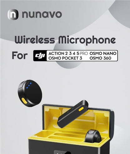 wireless microphone mic for DJI OSMO 360/OSMO NANO/pocket3/action5 pro/4/3 camera mic audio no need mic adapter camera Accessory
