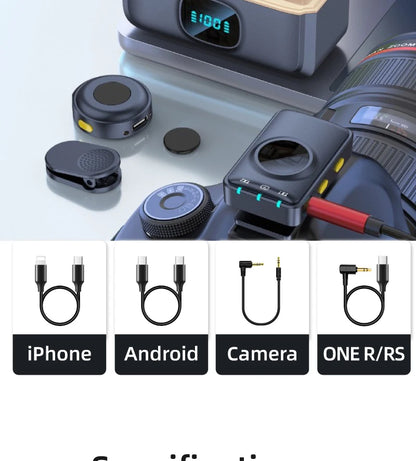wireless microphone mic for Insta360 One R one RS action camera mic audio no need mic adapter sport camera Accessory hifi sound