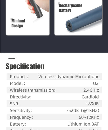 NUNAVO wireless microphone Interview professional microfeono Mic Handle broadcast microphone handheld for iphone smart phone